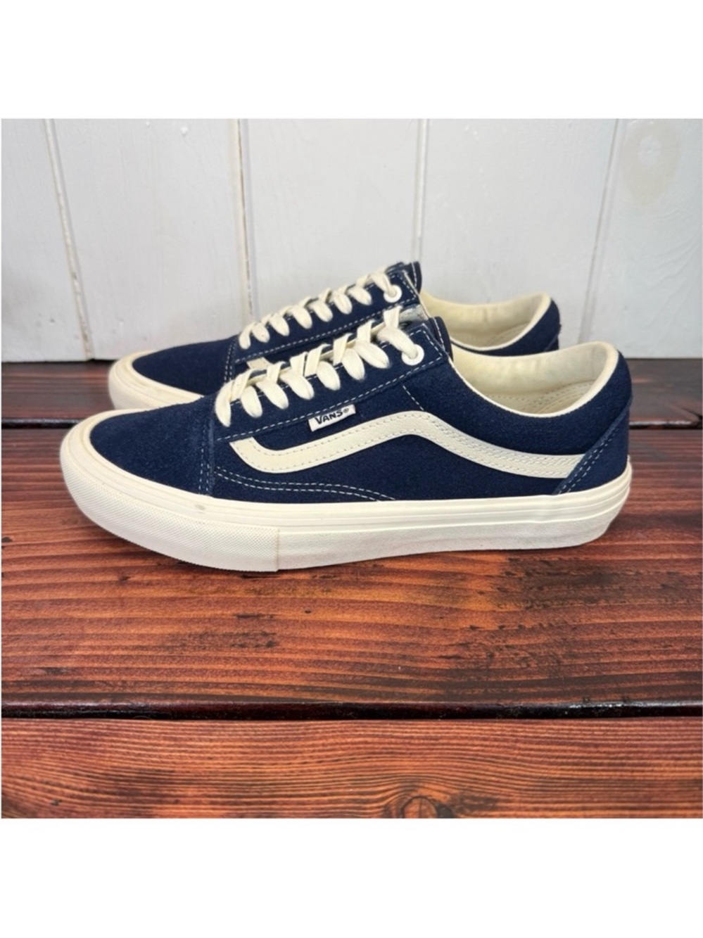 Vans Old Skool Pro “Wrapped” Navy / Marshmallow Suede Men’s 8.0